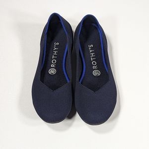 Rothy's Shoes Womens Size 8 Blue Flat Rounded Toe Made From Recycled Material